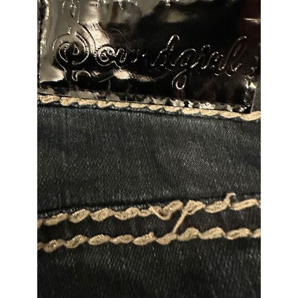 SoundGirl Jeans Size 11 Dark Wash Rhinestone Button Boot Cut Y2K Western - Picture 7 of 7